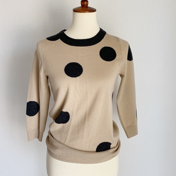 J. Crew Sweaters - J.Crew large polka dot sweater